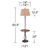 Industrial Modern Floor Lamps Standing with Tray Table 63 1/2" Tall Set of 2 Dark Rust Iron Twist Walnut Wood Linen Bell Shades for Cottage