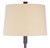 Industrial Floor Lamp with Tray Table USB and AC Power Outlet in Base 66" Tall Oil Rubbed Bronze Hammered Oatmeal Drum Shade for Living Room