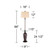 Industrial Floor Lamp with Tray Table USB and AC Power Outlet in Base 66" Tall Oil Rubbed Bronze Hammered Oatmeal Drum Shade for Living Room