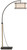 Industrial Rustic Farmhouse Arc Floor Lamp with USB Charging Port 71 1/2" Tall Oil Rubbed Bronze 2-Light Oatmeal Fabric Drum Shade for Living Room Reading