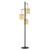 HomeRoots 72" Bronze Three Light Traditional Shaped Floor Lamp with Beige Drum Shade