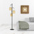 HomeRoots 72" Bronze Three Light Traditional Shaped Floor Lamp with Beige Drum Shade