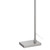 Benzara Kime 44-58 Inch Floor Lamp- Adjustable Height- LED- Brushed Steel Finish