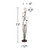Modern Industrial 73" Tall Tulip Floor Lamp with Smart Socket Ginger Black Metal 4-Light White Cased Glass Shades for Living Room Family Bedroom