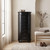Stylish Standing Organizer with Mirror, 7 Drawers, 20 Necklace Hooks, Anti-Tarnish Lining, Divided Storage, Black