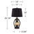 Farmhouse Industrial Table Lamps 25.25" High Set of 2 with Nightlight Bronze Black Faux Silk Drum Shade for Living Room Bedroom