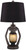 Farmhouse Industrial Table Lamps 25.25" High Set of 2 with Nightlight Bronze Black Faux Silk Drum Shade for Living Room Bedroom