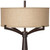 Mid Century Modern Industrial Table Lamps 31.5" Tall Set of 2 Rich Bronze Iron Burlap Fabric Drum Shade for Living Room Bedroom