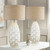 32 3/4" Tall Oval Large Mid Century Modern Coastal End Table Lamps Set of 2 White Ceramic Living Room Bedroom