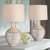 360 Lighting Waylon 28" Tall Modern Luxe Coastal End Table Lamps Set of 2 Silver Mercury Glass Off-White Shade Living Room Bedroom