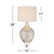 360 Lighting Waylon 28" Tall Modern Luxe Coastal End Table Lamps Set of 2 Silver Mercury Glass Off-White Shade Living Room Bedroom