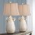 Regency Hill Isabella Rustic Country Cottage Core Table Lamps 29" Tall Set of 2 Crackled Ivory Glaze Ceramic Handles Jar Beige Bell Shade for Bedroom
