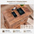 T4TREAM Farmhouse Nightstand Set of 2, 23.6" End Table with 3 Drawers Storage, Wood Side Table w/Roman Column