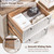 T4TREAM 30" Farmhouse Nightstand Set of 2 with Charging Station, Large End Table with 2 Big Drawers, Wooden Side Table Bedside for Bedroom