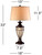 John Timberland Mission Cage Table Lamps 33" Tall Set of 2 with Nightlight Lantern Brushed Iron Brown Beige Fabric Shade for Living Room