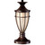 John Timberland Mission Cage Table Lamps 33" Tall Set of 2 with Nightlight Lantern Brushed Iron Brown Beige Fabric Shade for Living Room