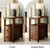 LITTLE TREE Solid Wood End Table Set 2 with 2 Drawers & Open Shelf, No Assembly Required Side Table for Living Room