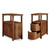LITTLE TREE Solid Wood End Table Set 2 with 2 Drawers & Open Shelf, No Assembly Required Side Table for Living Room
