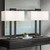 360 Lighting Neil 26" High Rectangular Rustic Modern Table Lamps Set of 2 USB Port Pull Chain Black Metal White Shade Living Room