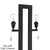 360 Lighting Neil 26" High Rectangular Rustic Modern Table Lamps Set of 2 USB Port Pull Chain Black Metal White Shade Living Room