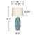 31" Tall Large Modern End Table Lamps Set of 2 Blue-Green Ceramic Off-White Shade Living Room Bedroom Bedside