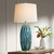 31" Tall Large Modern End Table Lamps Set of 2 Blue-Green Ceramic Off-White Shade Living Room Bedroom Bedside
