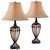 Franklin Iron Works Cardiff Traditional Rustic Urn-Shaped Table Lamps 33" Tall Set of 2