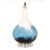 Pemberly Row Table Lamps Set of 2, 28-Inch Blue Tone Glass Base, Linen Hardback Shade, 3-Way Switch, Max 100W Bulb