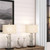 Pemberly Row 29.5" Birchwood Coastal Table Lamps, Whitewash Finish, Set of 2, Nature-Inspired Design with USB Port, Linen Shade, 3-Way Switch