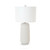 Pemberly Row 30" White Ceramic Table Lamps, Set of 2 with Linen Shades, Artistic Design, 3-Way Switch, Max 100W Standard Bulb