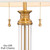 Vienna Full Spectrum Rolland Traditional Table Lamps 30" Tall Set of 2 Clear Glass Column Antique Brass Gold Off-White Fabric Drum Shade for Bedroom