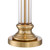 Vienna Full Spectrum Rolland Traditional Table Lamps 30" Tall Set of 2 Clear Glass Column Antique Brass Gold Off-White Fabric Drum Shade for Bedroom