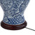 Traditional Asian Chinese Ginger Jar 3-Way Table Lamps with Table Top Dimmer 27" Tall Blue Porcelain White Shade for Living Room Bedroom H