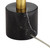 32" Tall Modern Glam Luxe End Table Lamps Set of 2 Sculptural Gold Leaf Black Shade Living Room Bedroom Bedside Nightstand