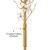Modern Glam Luxury 71 1/2" Tall Standing Floor Lamp Large 8-Light Crystal Spray LED Dimmable Metal Soft Gold Finish Living Room Bedroom