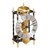 Qwirly Store: Galahad II Mechanical Mantel Clock #22734000701 by Hermle - Skeleton Antique Iron Table Clock with Chimes