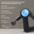 Bluetooth Percussion Massage Gun & Personal Massager for Pain Relief & Circulation in Neck, Back, Leg, Shoulder and Body (Black - 4th Gen)