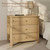 Large Oak Wood Nightstands Set of 2 with 3 Drawers, 27 Inches Tall Modern Mid Century Bedside Tables for King & Queen Beds