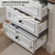 Aitjunz 26" Tall Farmhouse Nightstand Set of 2, 3 Drawers End Table w/Charging Station