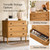 HULALA HOME Modern End Table Set of 2 with Charge Station, 3 Drawer Wood Side Table with Solid Wood Legs & Adjustable Feet