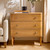 HULALA HOME Modern End Table Set of 2 with Charge Station, 3 Drawer Wood Side Table with Solid Wood Legs & Adjustable Feet