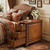 Tribesigns Nightstands Set of 2, No Assembly Narrow Wooden Bedside Table with Drawers, Retro Walnut Brown