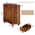 Tribesigns Nightstands Set of 2, No Assembly Narrow Wooden Bedside Table with Drawers, Retro Walnut Brown