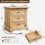 T4TREAM Farmhouse Nightstand Set of 2, 23.6" End Table with 3 Drawers Storage, Wood Side Table w/Roman Column