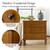 HULALA HOME 3 Drawer End Table with Charging Station, Wooden Drawer Organizer with Wood Legs