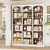 FACBOTALL 71" Triple Wide Bookshelf, 6 Tier Tall Bookshelf, Large Bookcase with Curved Baffle, 63.4" Wide Book Shelf with 18 Open Display Shelves for Living Room, Study, Walnut and White