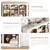 FACBOTALL 71" Triple Wide Bookshelf, 6 Tier Tall Bookshelf, Large Bookcase with Curved Baffle, 63.4" Wide Book Shelf with 18 Open Display Shelves for Living Room, Study, Walnut and White
