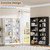 Odeekea 6 Tier Open Shelves Bookcase, Black Book Case with 12 Open Shelves, Freestanding Display Storage Shelves, Home Library Bookcase for Living Room Bedroom Office