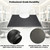 1 Inch Thick Barber Chair Mat, Salon & Barber Cutting Anti-Fatigue Comfort Floor Mat for Hair Stylist Beauty,5 Ft × 3 Ft (Rectangle, Black)
