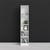 Scranton & Co 80" x 16" Modern Wood 5-Shelf Narrow Vertical Bookcase, for Living Room/Study/Office, Incredible Quality, in White Finish